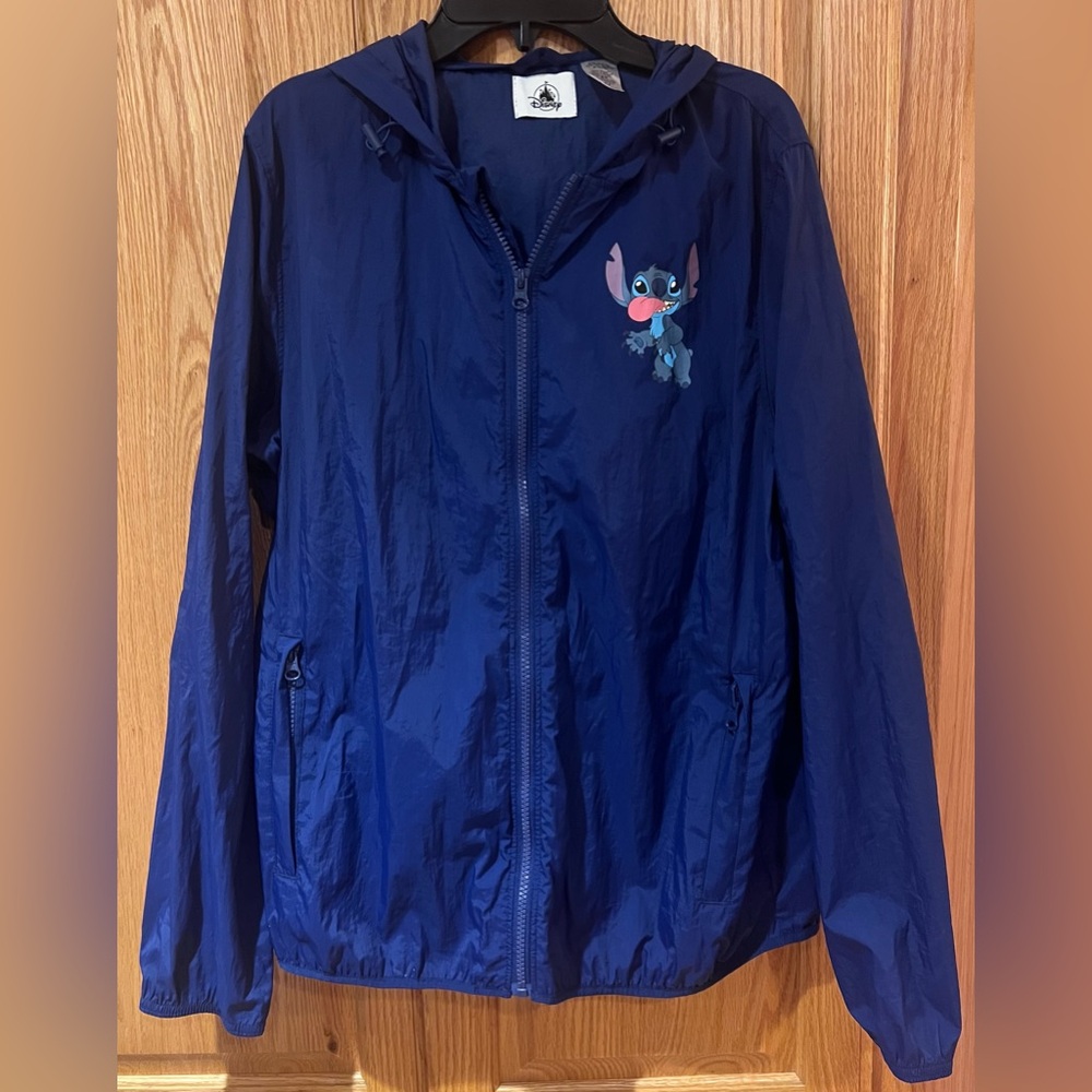 Disney Parks 2024 Lilo & Stitch Women’s Full-Zip Hooded Windbreaker Rain Jacket